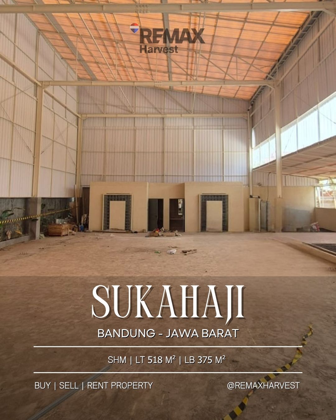 Gedung/Gudang Ex Lapang Padel Sukahaji Bandung